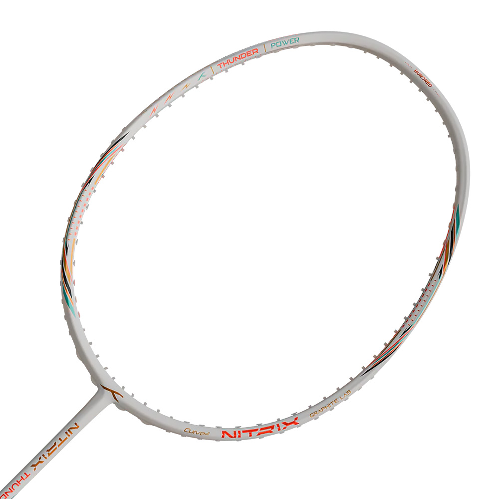 Badmintonová raketa Hundred Nitrix Thunder - 5U white